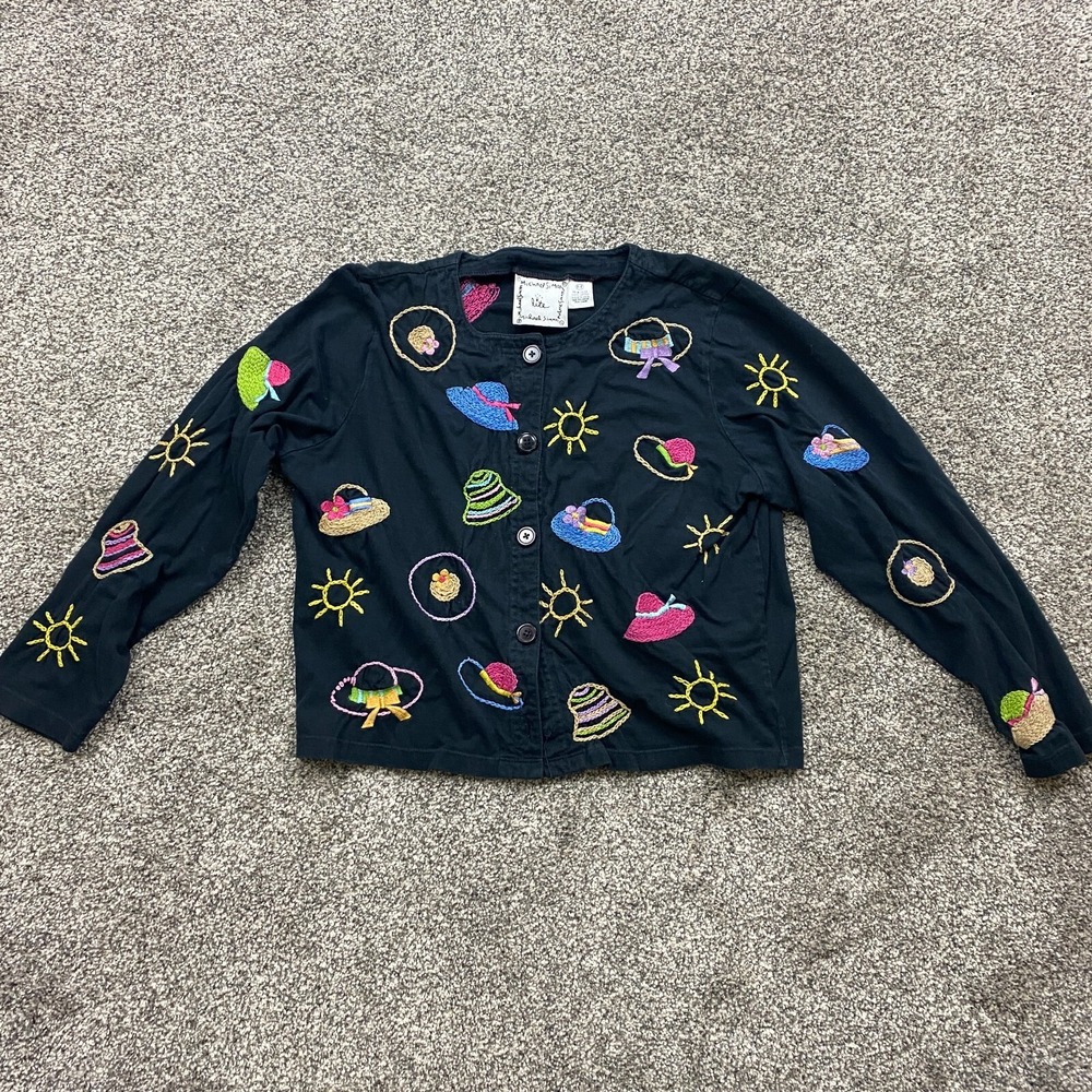 Michael Simon sweater womens‎ S jacket Cardigan Statement bold summer